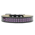 Unconditional Love Two Row Purple Crystal Dog CollarBlack Ice Cream Size 16 UN851356